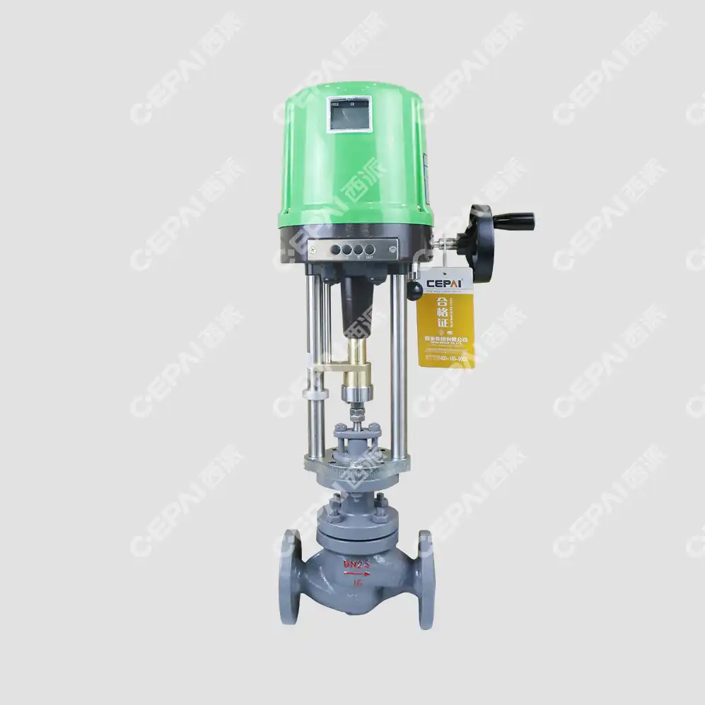 Electric single seat control valve
